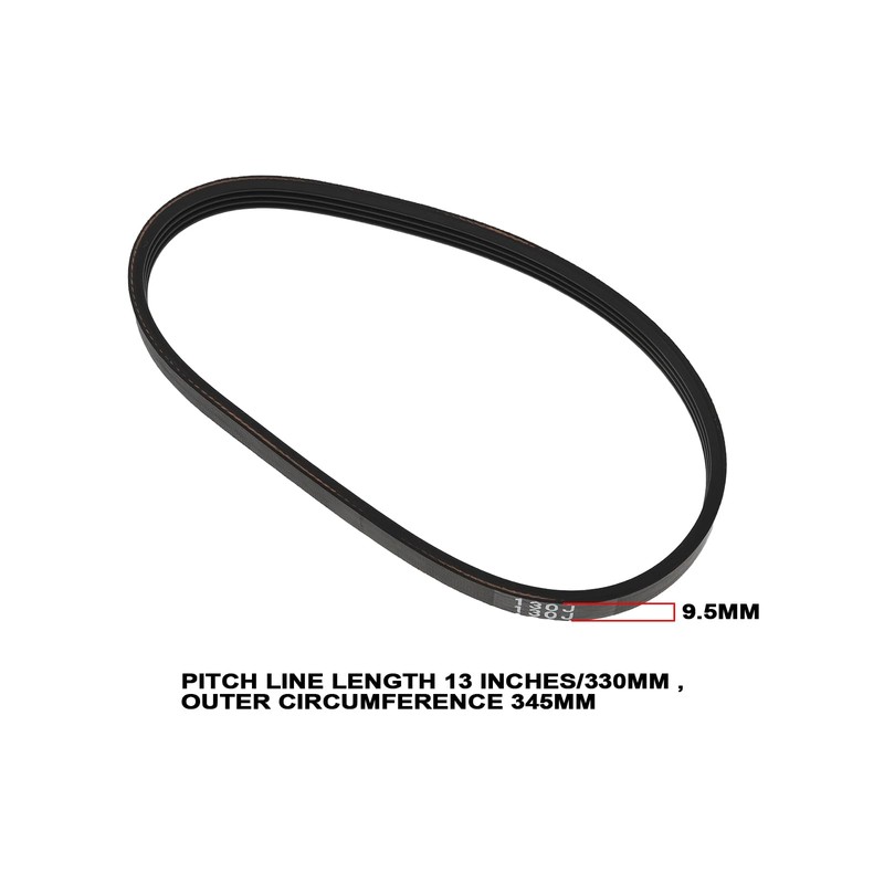 LT Easiyl 2Pcs Replacement Drive Belt 130J Pitch Line Length
