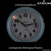 Atrium Wecker Analog Quarz ohne Ticken mit Licht und Snooze