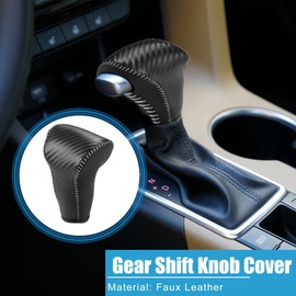 A ABSOPRO Car Gear Shifting Knob Cover for Honda CR-V Black Gray Stitches