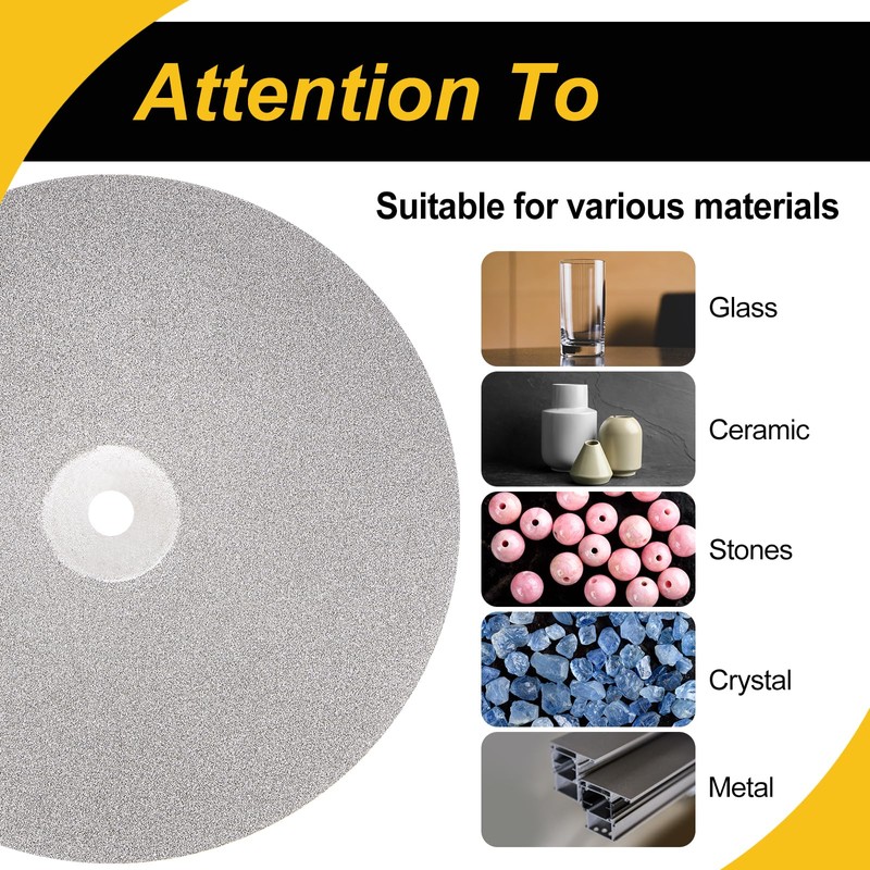 WorkBless 6-Inch Diamond Grinding Disc for Polishing, Sanding, Lapidary -