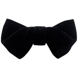 Bowties.jp bd525 Black Velour Deformable Bow Tie Bowtie Easy Fit Type, Black
