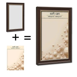12x18 Wood Grain and Gold Frame for "Wanderlust" Quote for Traveler's Desksize: 12*18Inch, color: Gold