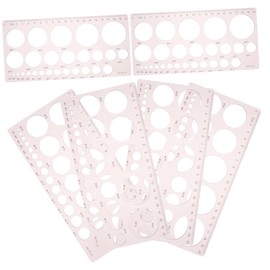 NUOBESTY 12pcs Geometric Drawing Stencils Rulers for Drafting Crafting and Technical Measurement for Students and Architects Convenient and Safe to Use