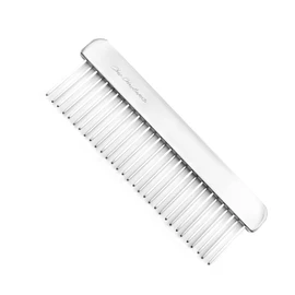 Chris Christensen Chris Christensen 011 6 inch NTS Staggered Tooth Butter Comb, Groom Like a Professional, Rounded Corners Prevent Friction and Breakage, Solid Brass Spin with Steel Teeth, Chrome Finish