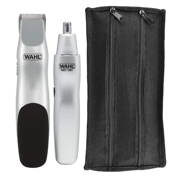 Wahl Groomsman Battery Powered Beard, Mustache, Hair & Nose Hair Trimmer for Detailing & Grooming - Model 5621