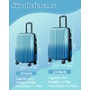 sukiost Checked Luggage, 24 Inch Hardside Suitcase, Lightweight Hardshell with