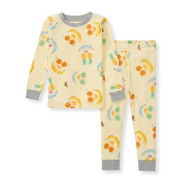 Burt's Bees Baby Baby Boy's Toddler Pajamas, Tee and Pant 2-Piece Pj Set, 100% Organic Cotton Soft Sleepwear, Play with Your Food, 2 Toddler