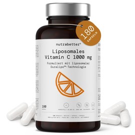 Liposomal Vitamin C 1000 mg | 180 Vegan Capsules - 3 Months Supply | Vitamin C Contributes to Normal Function of the Immune System (EFSA) | nutrabetter