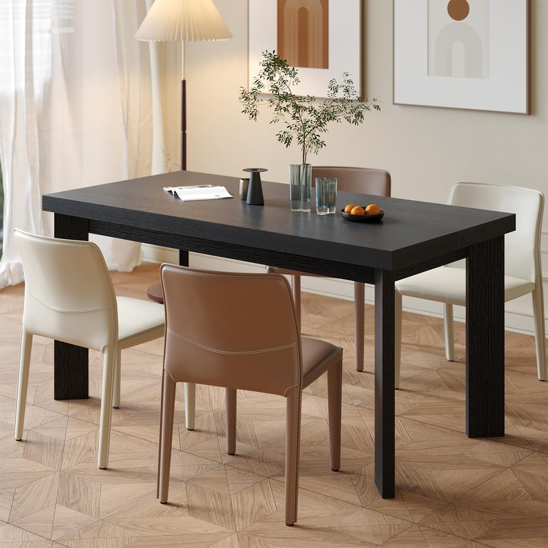 Bigbiglife 63 Inch Dining Table for 6, Indoor Outdoor Dining