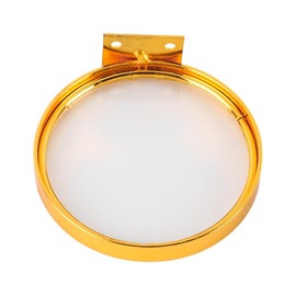 Laroal Small Floating Shelf With Gold Frame Wall Mounted Round Glass Shelf For Kitchen Bedroom Living Room