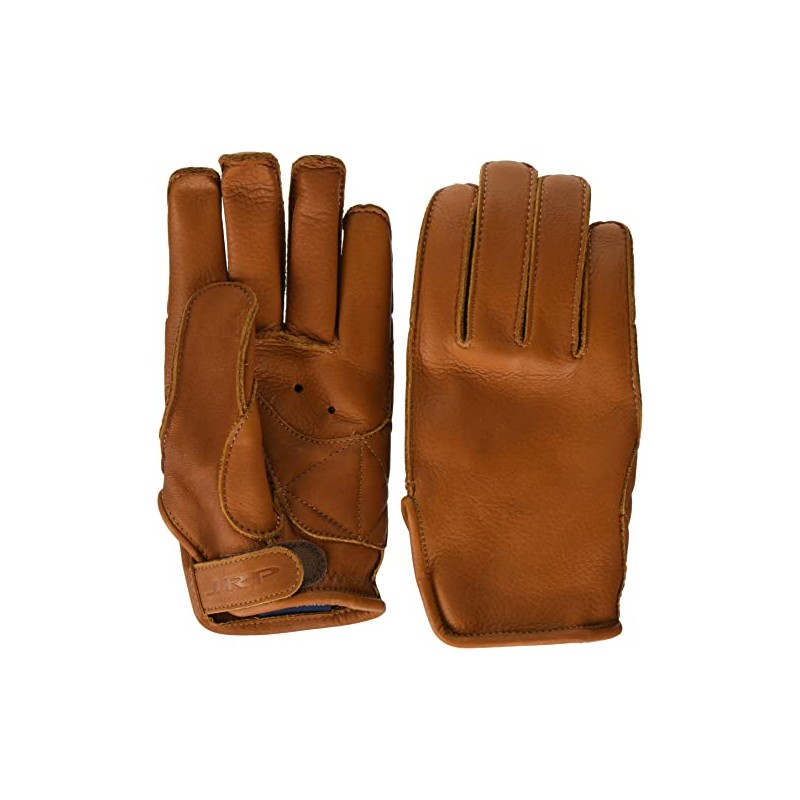 JRP Motorcycle Leather Gloves, Raised Cowhide Gloves, Light Brown, S