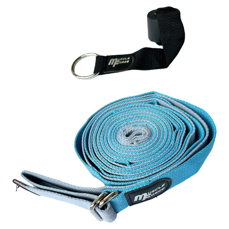 MuscleForge® Yoga Strap for Stretching, Leg Extender Yoga Strap with