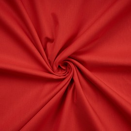 Premium Ranforce King Fitted Sheet (160 x 200 + 30 cm), 100% Cotton, 145 Thread Count, Red, Machine Washable at 30°C, Soft & Durable for Luxurious Comfort