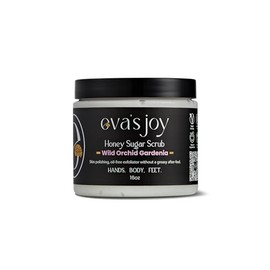 Eva’s Joy Wild Orchid Gardenia Sugar Scrub, Hydrating & Exfoliating, Moisturizing & Skin-Smoothing, Reduces Rough Patches, Gentle Body Scrub, 16 oz