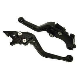 H212 Black (Black) Honda Brake Clutch Levers with 6 Adjustments Short Fit for CL250 Monkey 125 GROM 400X CBR400R etc