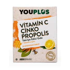 ABDİ İBRAHİM Youplus Vitamin C Çinko Propolis 20 Efervesan Tablet