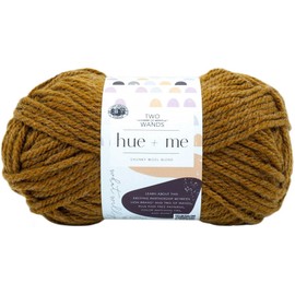 Lion Brand Hue & Me Arrowwood 617-132 (3-Skeins - Same Dye Lot) Chunky Bulky #5 Acrylic, Wool Yarn for Crocheting and Knitting - Bundle with 1 Artsiga Crafts Project Bag