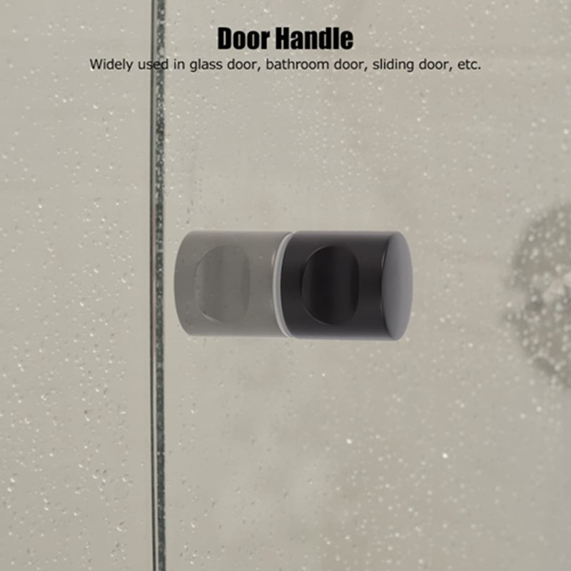 Bathroom Door Knob, Modern Aluminum Alloy Glass Door Handle, Single