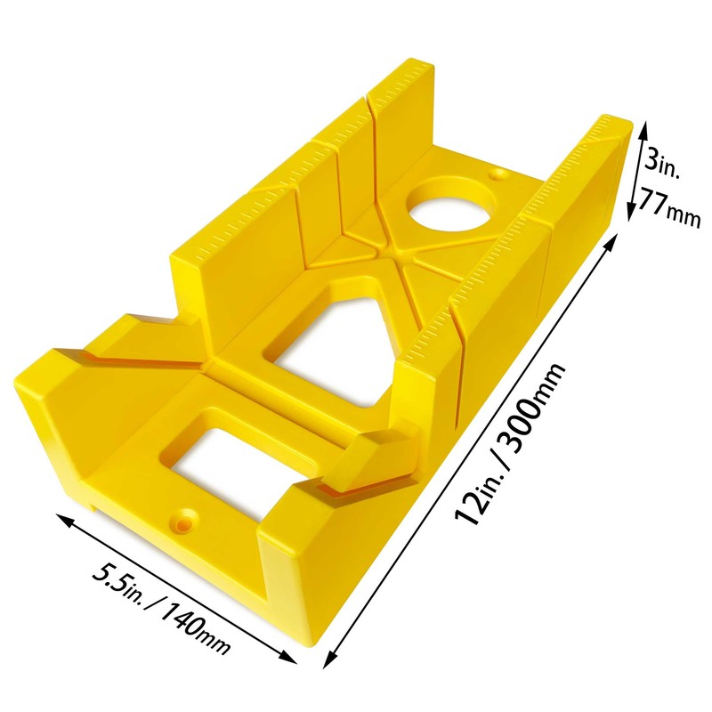 Hanpex 12 Inch Heavy Duty Mitre Box Cuts both 45