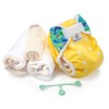 Bamboolik. Waterproof Washable One Size Duo, Button Closure, Double Side