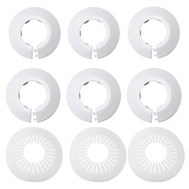 MEXRUMI Pack of 9 Single Heating Pipe Rosette Heating Pipe Cover Rosettes for Radiator Pipes Radiator Rosettes Polypropylene Pipe Cover for Cover Pipes (3 Styles