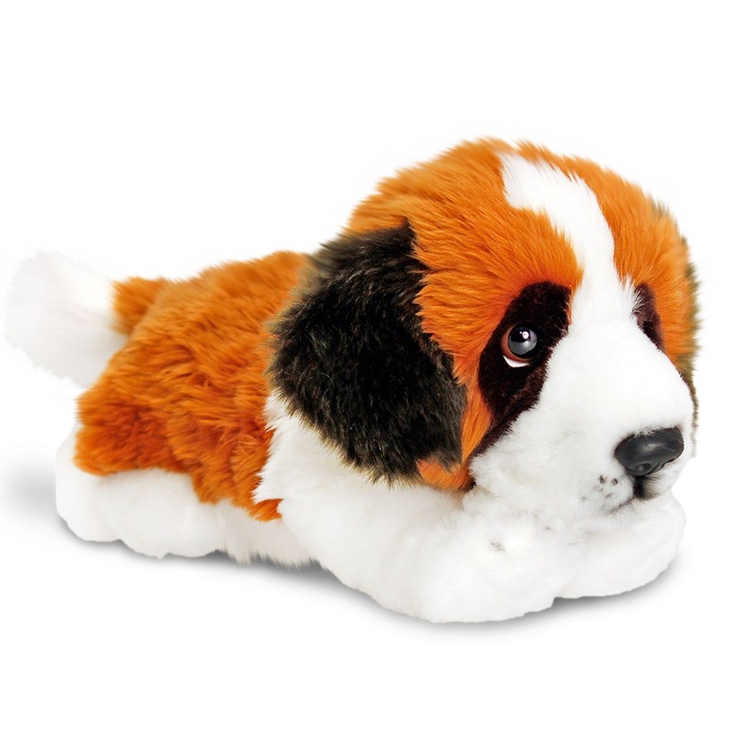 Keel Toys Plush Toy Dog Saint Bernard Lying Down 30