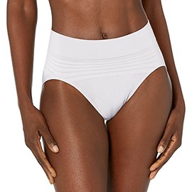 Warner's Women's No Pinching No Problems Dig-Free Comfort Waist Smooth and Seamless Hi-Cut RT5501P, White, Large