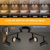 VANoopee 5-Color 4 Light Black LED Track Lighting Fixtures Ceiling