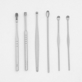 Expert Earpick Earwax Removal Hygienic Stainless Steel Cleaning Set 6p / 전문가 귀이개 귀지제거 위생 스텐 청소세트 6p