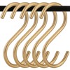 ULWSKY 30Pcs Gold S Hooks,Aluminum Alloy S Shaped Hook,Gold Hook