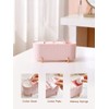 Squishy Dot Clear Cosmetic Storage Organizer, 3-Compartment Transparent Multi-Functional Bathroom