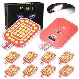 YEERON 10pcs RV LED Bulb,White 7000K 921 194 168 LED Bulb Super Bright 30-SMD 2835 Chips LED Replacement Bulbs for Car Interior Dome Map Door Courtesy License Plate Lights. (White)