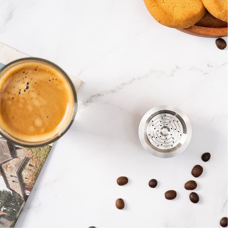 HAILASRE Refillable Stainless Steel Combo Reusable Cafissimo Coffee Capsule for