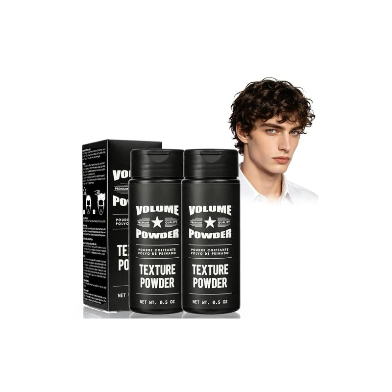 2pcs Polvo Texturizador Cabello Hombre Peinar