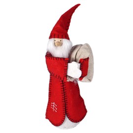 Gisela Graham Red & White Felt Santa Tree Topper/Standing Decoration by Gisela Graham