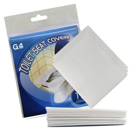 G4GADGET 10PCS Disposable Toilet Seat Covers, Flushable & Biodegradable for Kids & Adults, Travel-Friendly Public Restroom Protector, Ideal for Camping, Airplane, and Potty Training
