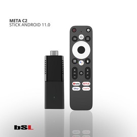 Android Stick BSL Meta C2 Android 12 | HDMI 2.0 | 2 GB RAM 16 GB ROM | WiFi 6 Dual Band 2.4/5GHz | BT 5.0 | 4K HDR AV1 | USB 2.0 and USB-C