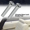 PIT66 Cars Door Lock Knobs Compatible with GM 1971-1988 Chrome