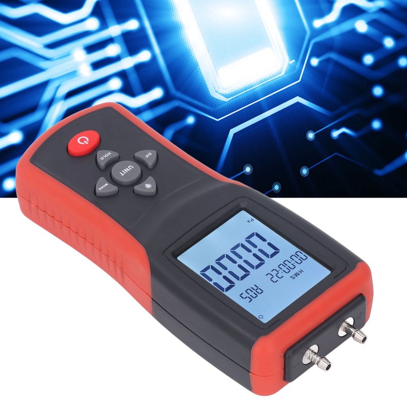 Digital Manometer 12 Units Selectable Multi Function Digital Differential Pressure