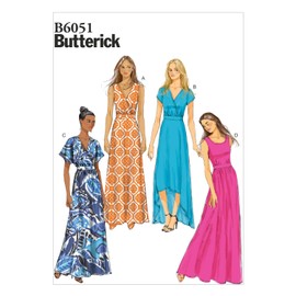 Butterick Patterns Ladies Dress Pattern, White, B5 (8-10-12-14-16)