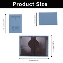 0XBIT Passport Case, Pack of 3 Passport Covers, Leather Material Passport Cover, Passport Cover Can Store Passport, ID Card, Credit Card, Flight Ticket, black, Modern