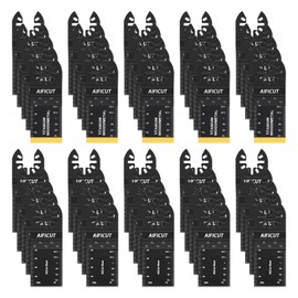 AIFICUT 50pcs Wood Plastics Metal Multitool Blades Titanium oscillating Saw Blades Quick Release Fit Dewalt Tools Bosch Porter Cable Black & Decker Rockwell Ryobi Milwaukee Chicago Craftsman Makita…