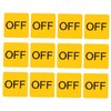 CAXUSD 12sheets Off Stickers Caution Labels for Equipment Easy to