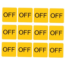 CAXUSD 12sheets Off Stickers Caution Labels for Equipment Easy to Identify Decals for Home Office Kitchen Multi-use Warning Markers for Buttons