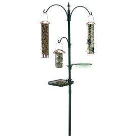 Useful. It's Premium Bird Feeding Station Kit, 22" Wide x 91" Tall, A Multi Feeder Hanging Kit and Bird Bath for Attracting Wild Birds