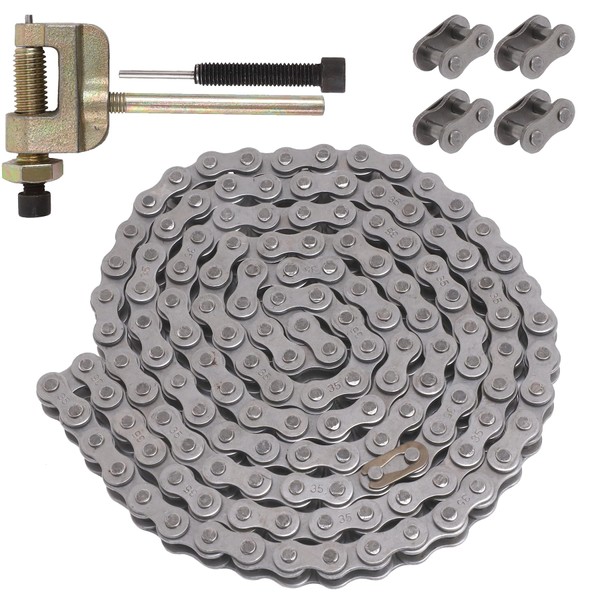 PLAXNS 35 Roller Chain 140 Link+ Chain Breaker, fit for
