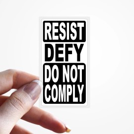 StickerX RESIST DEFY DO NOT COMPLY Sticker - PROTEST FREEDOM LIBERTY Action Sticker Pack - 25 Pack