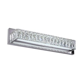 Crystal Vanity Lights, Bathroom Vanity Lighting Fixtures Over Mirror, LED Modern Wall Lights Fixtures Made for Stainless Steel Finish and K9 Crystal, Cool White 6000K Make-up Mirror Front Light