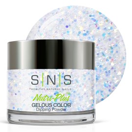 SNS Nail Dip Powder, Gelous Color Dipping Powder - Eternal City (Gray, Glitter) - Long-Lasting Dip Nail Color Lasts 14 Days - Low-Odor & No UV Lamp Required - 1 OZ