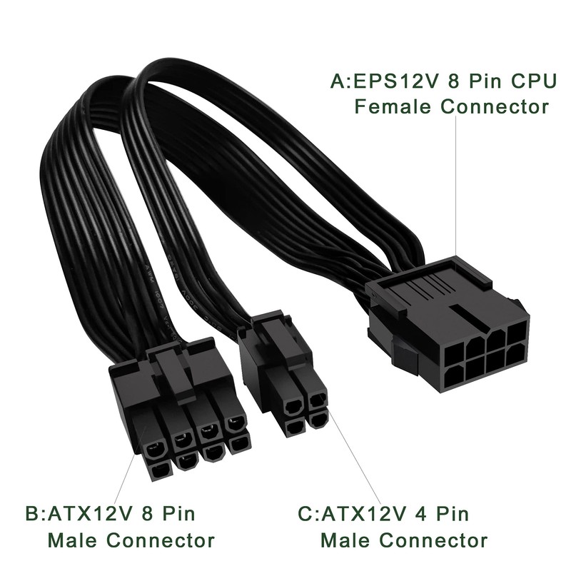 JZYMOD EPS12V CPU 8 Pin Female to CPU ATX 8